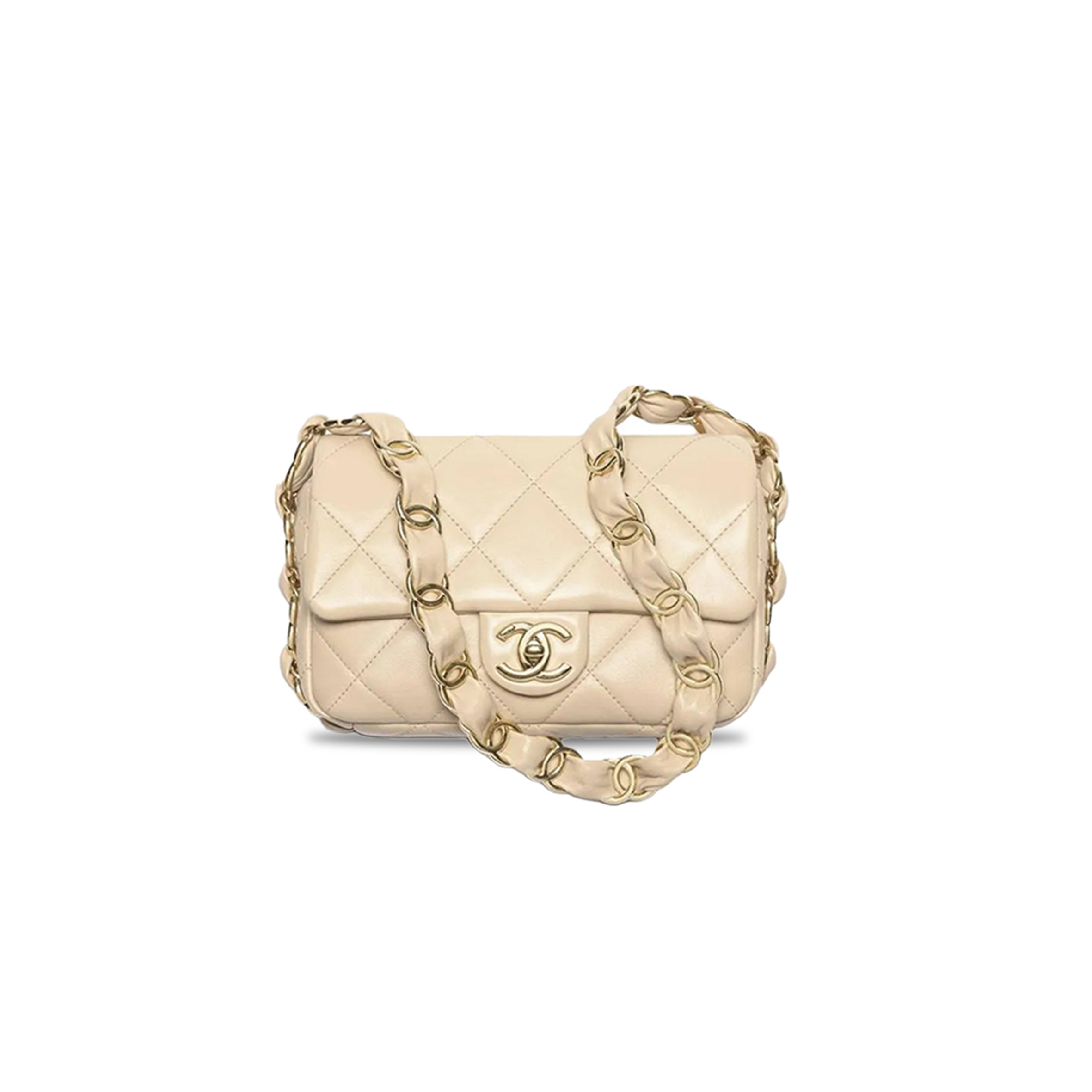 CHANEL MASTER DOUBLE C THICK CHAIN FLAP UNDERARM BAG AS5174 (21*13*7cm)